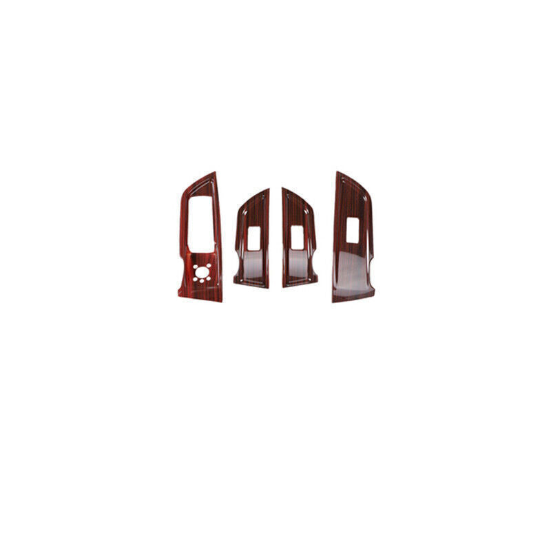 for Audi Q5 2018-24 Red Wood Grain Inner Glass Window Lifting Lock Panel Trim 4P