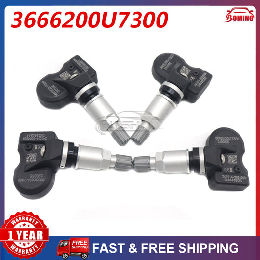 4x TPMS Tire Pressure Sensor 3666200U7300 for JAC IC5 X8 Airo Sehol JiaYue for Geely