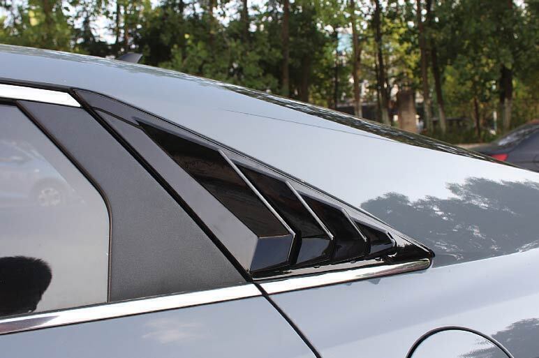 Bright Black Side Window Louver Shutter Cover Trim for Hyundai for Elantra 2021-2023
