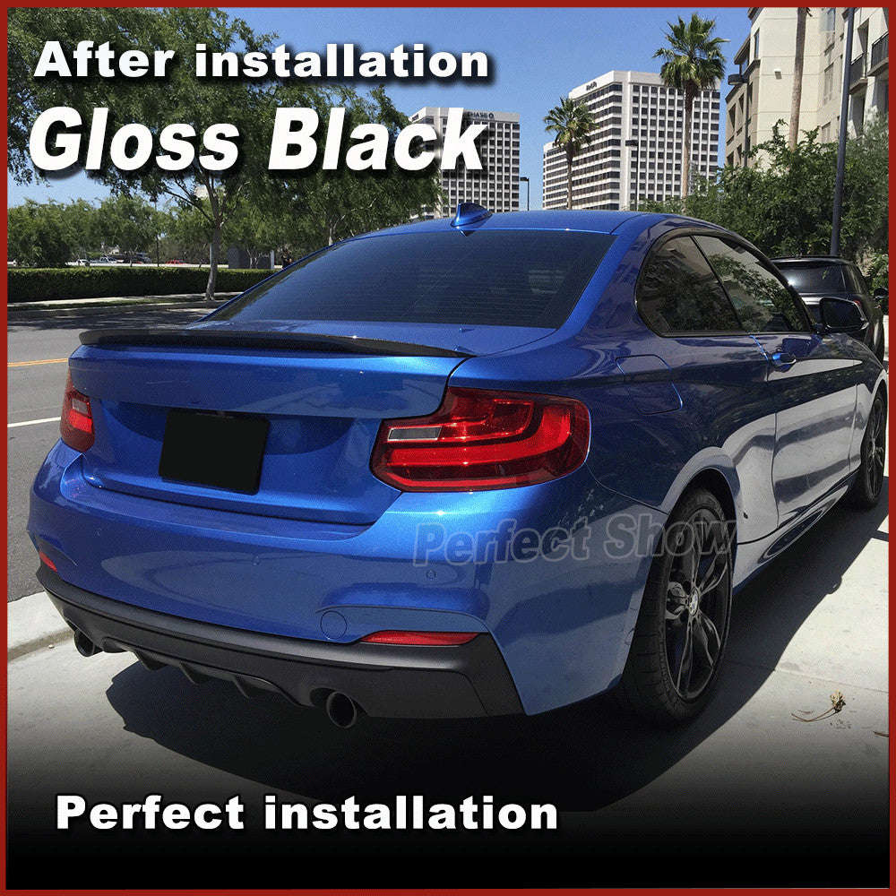 for BMW F87 M2 F22 220i M235i 2014-2021 Glossy Black Rear Trunk Spoiler Wing Lip