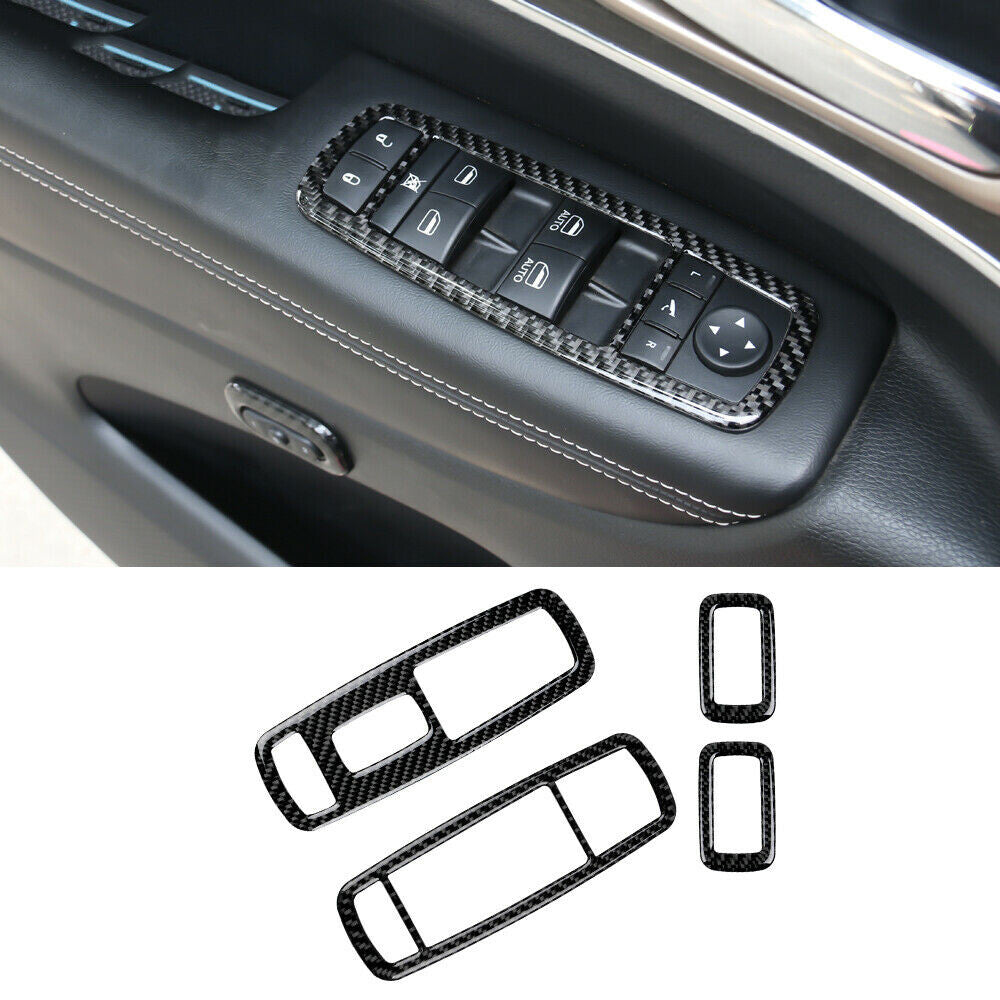 Real Carbon Fiber Car Interior Kit Cover Trim for Jeep Grand Cherokee 2016-2020