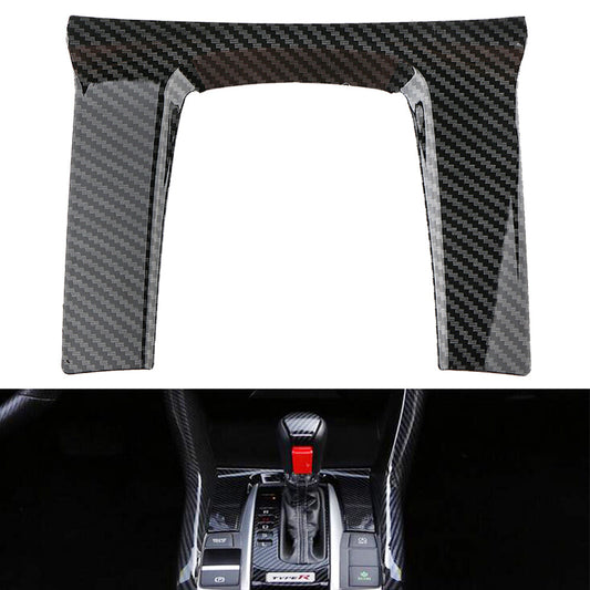 Carbon fiber internal gear shift cover trim for Honda for Civic 16-18 ABS