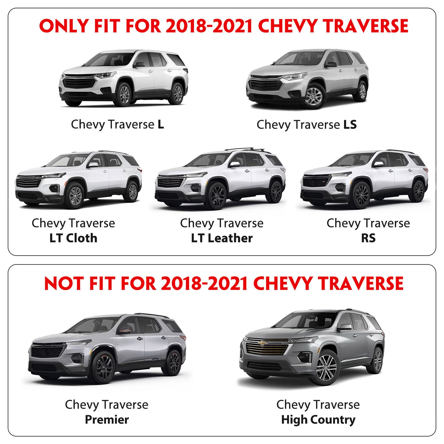 Applicable to 2018-2021 for Chevrolet Traverse HID/Xenon LED DRL Projector Headlight Driver Left Side