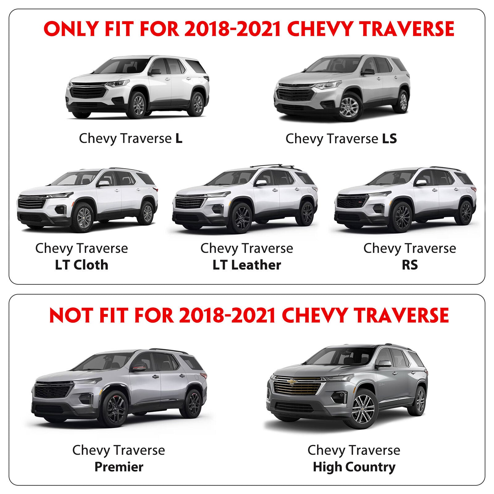 Applicable to 2018-2021 for Chevrolet Traverse HID/Xenon LED DRL Projector Headlight Driver Left Side