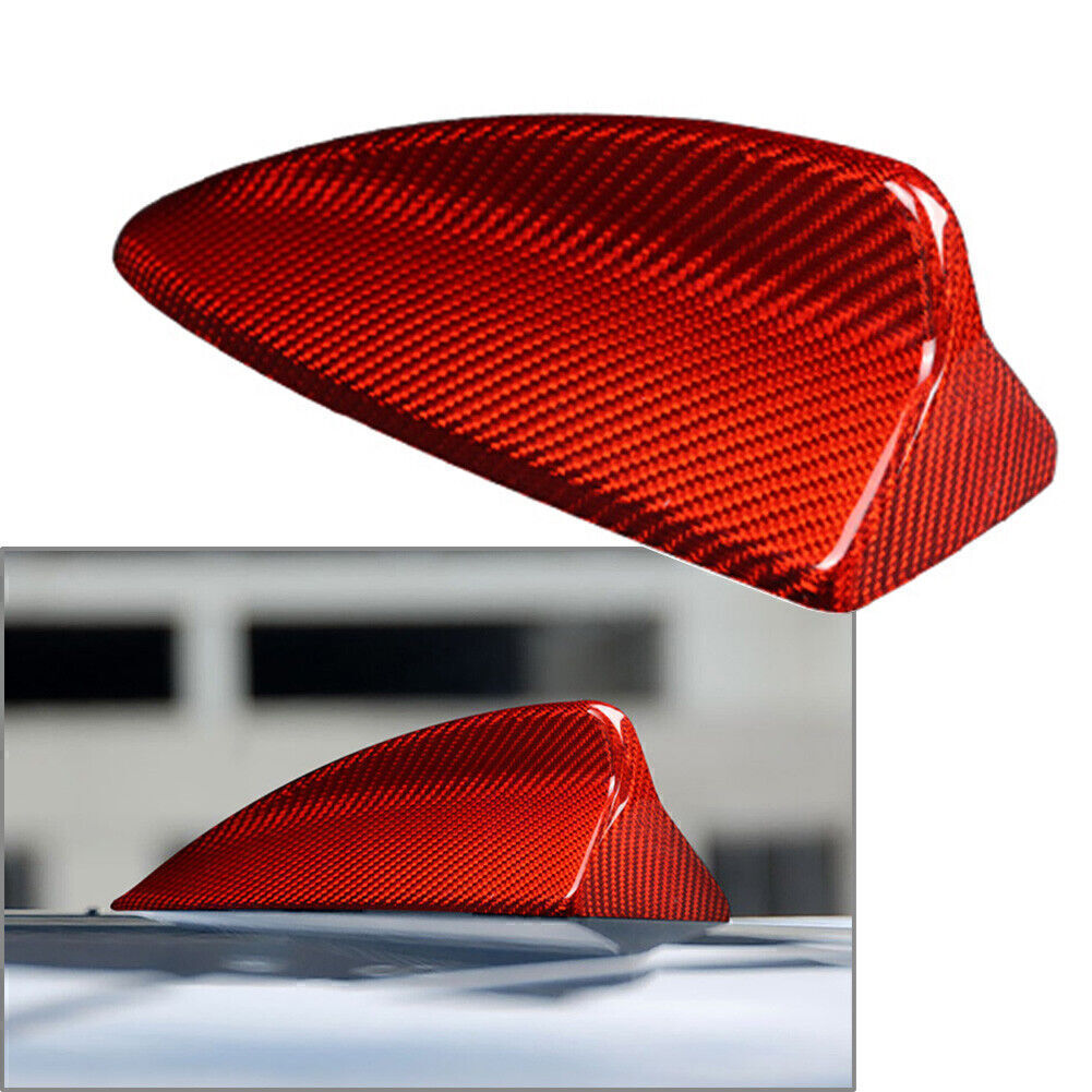 Carbon Fiber Shark Fin Antenna Cover Sticker Red Fit for BMW 5 7Series F07 GT F11 X3