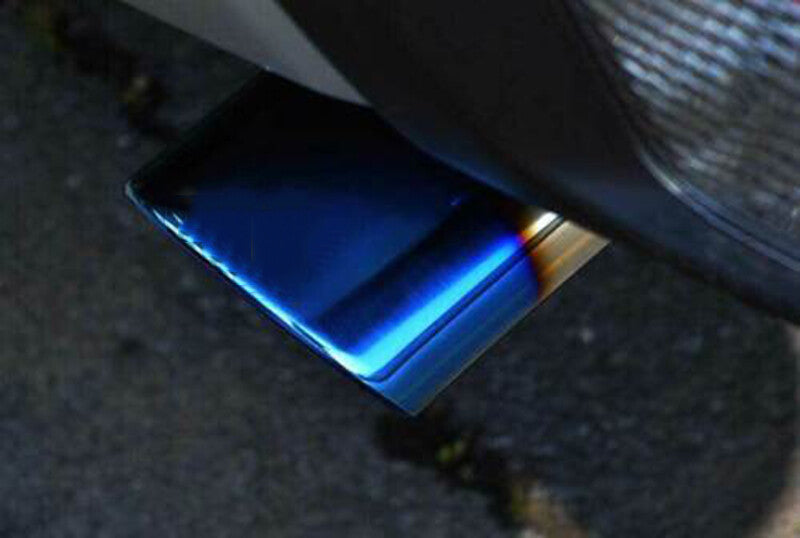 for Mitsubishi Outlander 2013-2021 Blue Steel Rear Tail Exhaust Pipe Muffler Tip