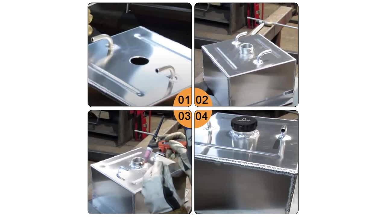 2.75 57mm-79mm Aluminum Weld On Filler Neck And Cap Oil Fuel Water Tank Black