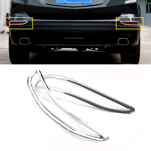 2-Pack ABS Chrome Rear Reflector Covers for Chevrolet Equinox 2018-2020