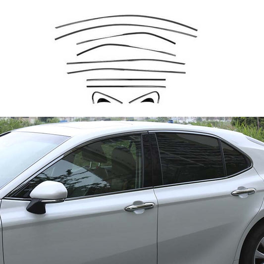 Windows Sill Molding Strip Trim for Toyota for Camry 2018-2022 12PCS Titanium Black