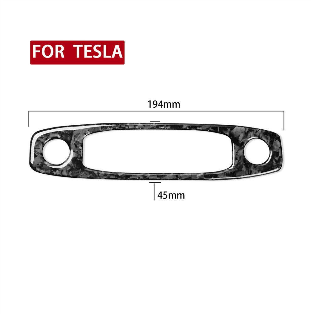 Headlight Switch Panel Cover Forged Carbon Fiber for Tesla Model 3 Y 2017-2023