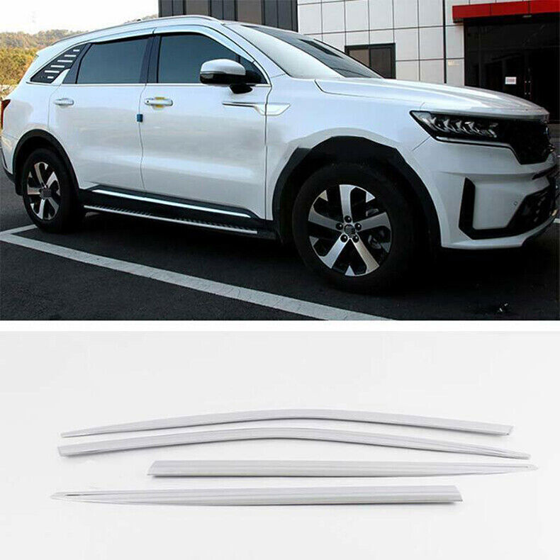 for Kia Sorento 21-2023 Silver Window Wind Visors Sun Rain Guard Vent Shield 4P