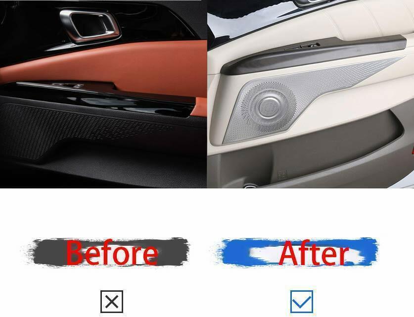 Inner Door Speaker Frame Cover Trim for Kia Carnival 2022-2023 Silver Titanium