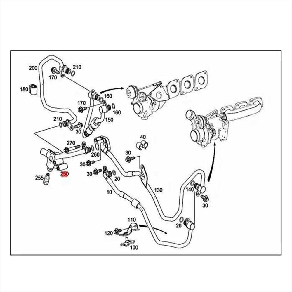 1572000151 Turbocharger Turbo Cooler Line for Mercedes Benz 13-18 SL63 AMG 5.5L