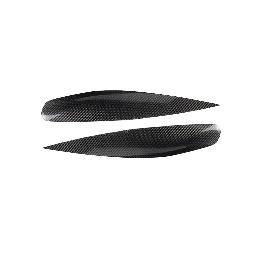 Carbon Fiber Headlight Eyelids Eyebrow Trim for Mitsubishi Lancer Ralliart 04-06