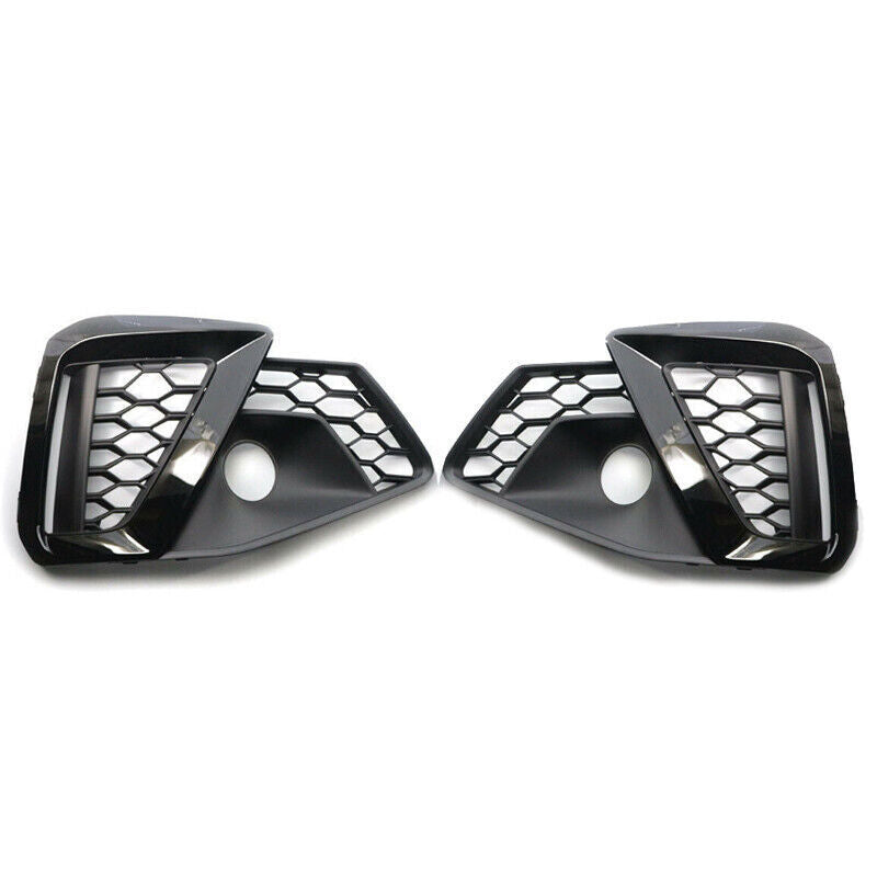 Gloss Black Front Fog Lamp Light Cover Grille For 2020-2022 for Audi A4 S4 S-Line