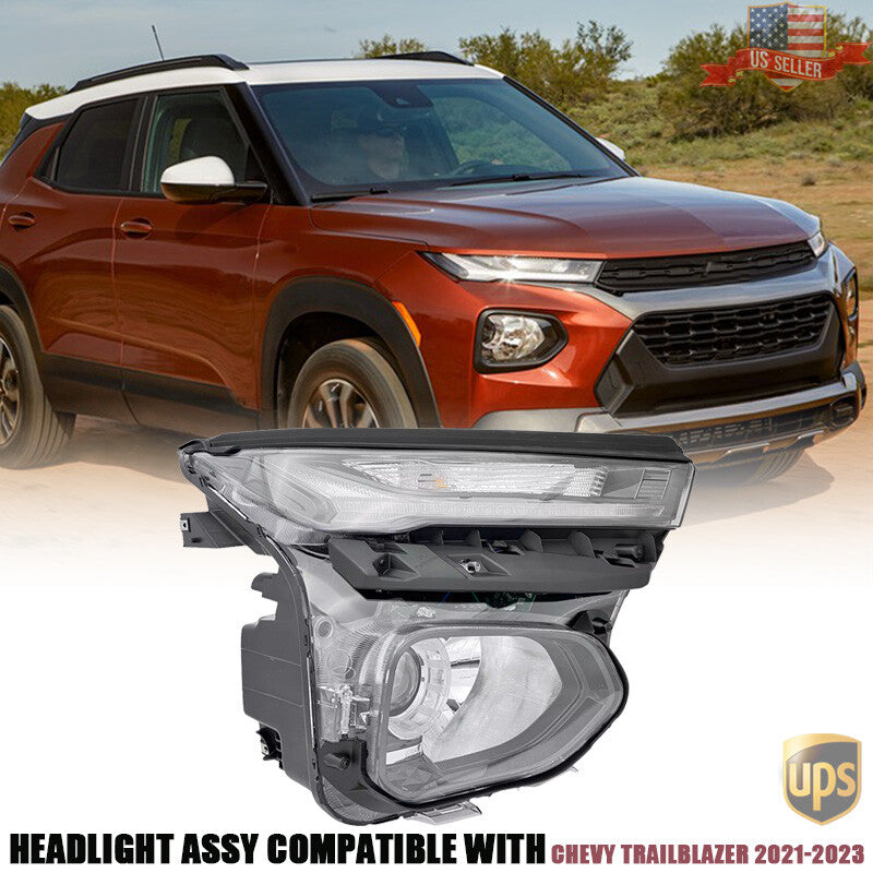 RH Passenger Side Headlight Assembly w/ LED DRL for Chevy Trailblazer 2021-2023