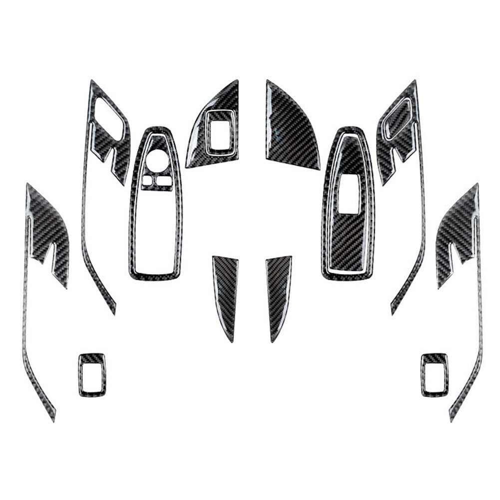 16pcs Carbon Fiber Door Control Panel Interior Trim Set for BMW X1 F48 2016-2018