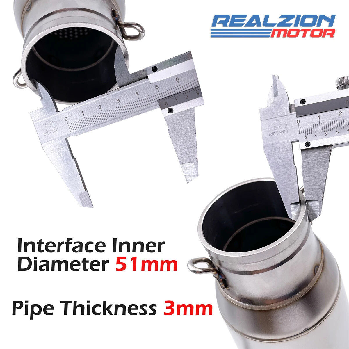 Universal Exhaust Muffler Escape Link Pipe Scooter Tailpipe For 400 Z250