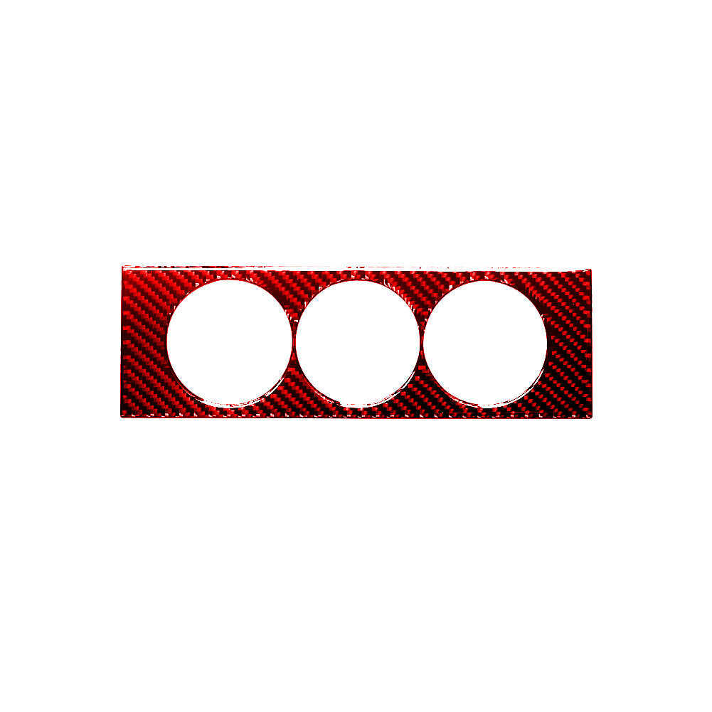 Red Carbon Fiber Climate Control Outer Frame Trim for Jeep for Wrangler 2007-2010