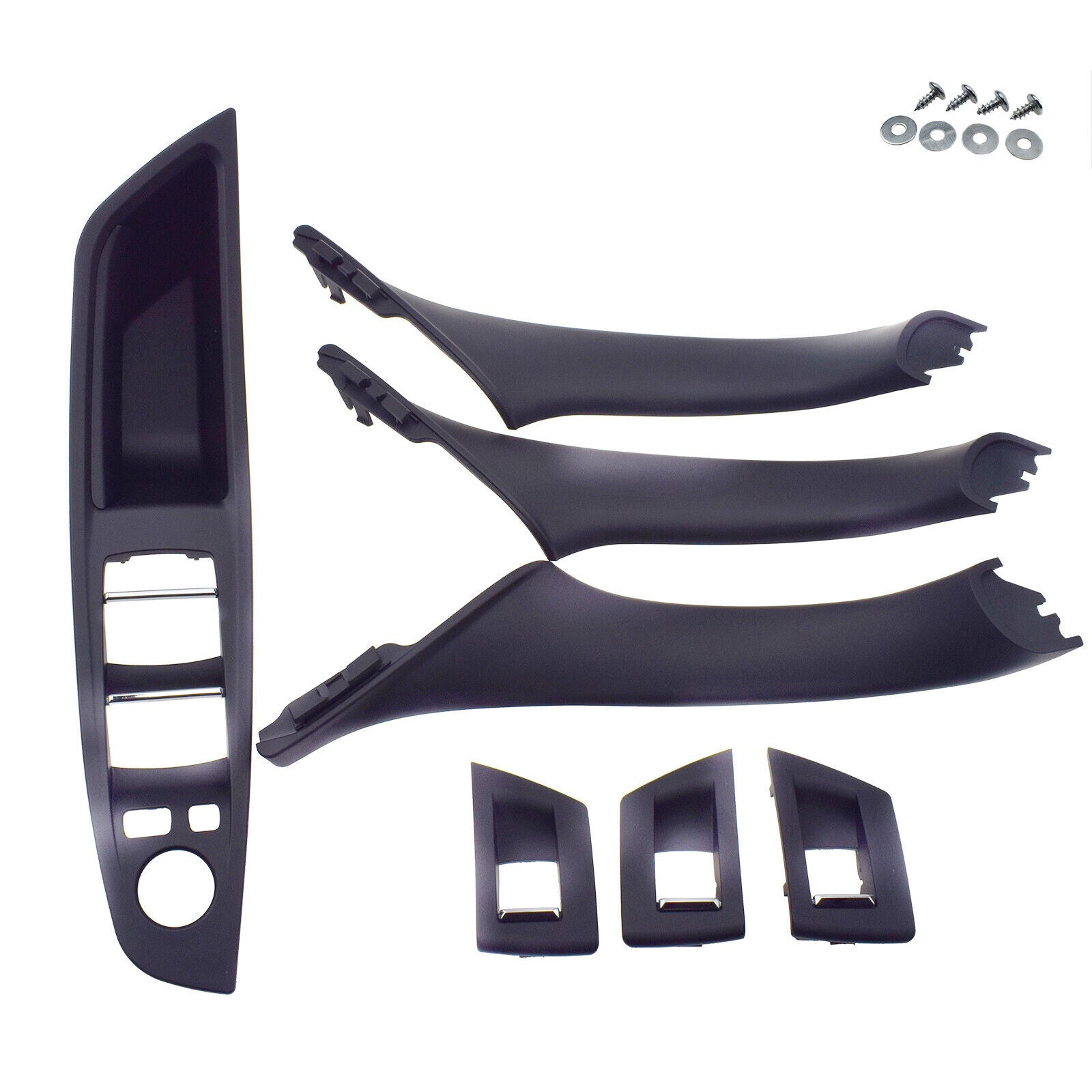 for BMW 5 Seriess 520i 523i 528i 530i 535 7Pcs LHD Inner Door Panel Handle Black