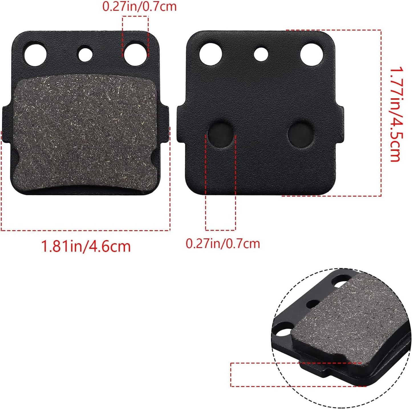 Front and Rear Brake Pad for Yamaha YZ250 YZ 250 W/WRW (2T) 1989