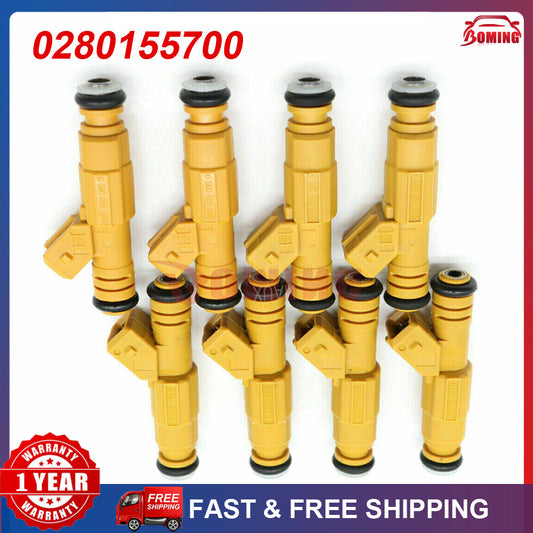 8PCS Fuel Injectors 0280155700 for Ford F-250 F-350 for Mercury 4.6L 5.0L 6.8L