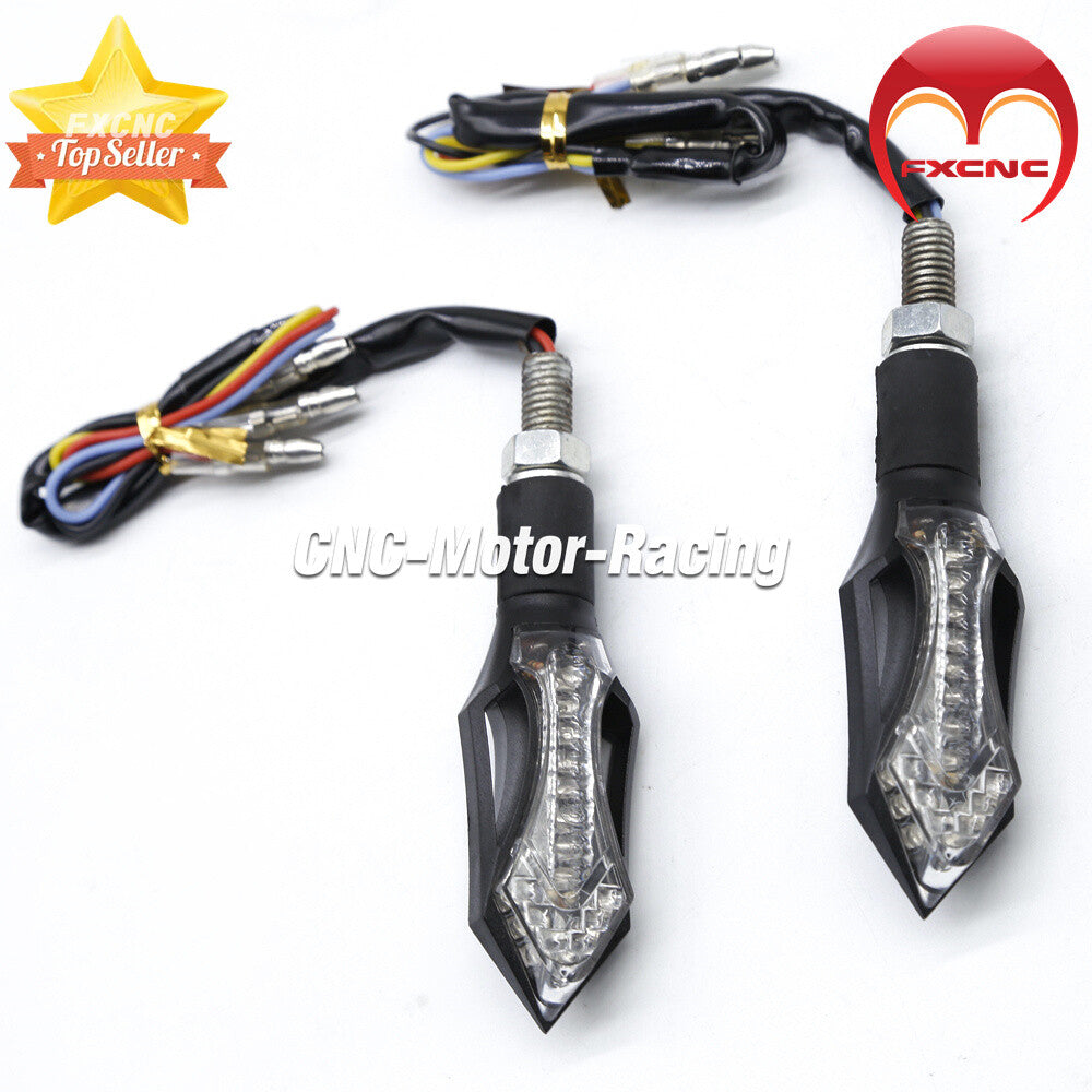 Aluminum alloy motorcycle DC 12V 5.4W 4-wire LED flashing turn signals