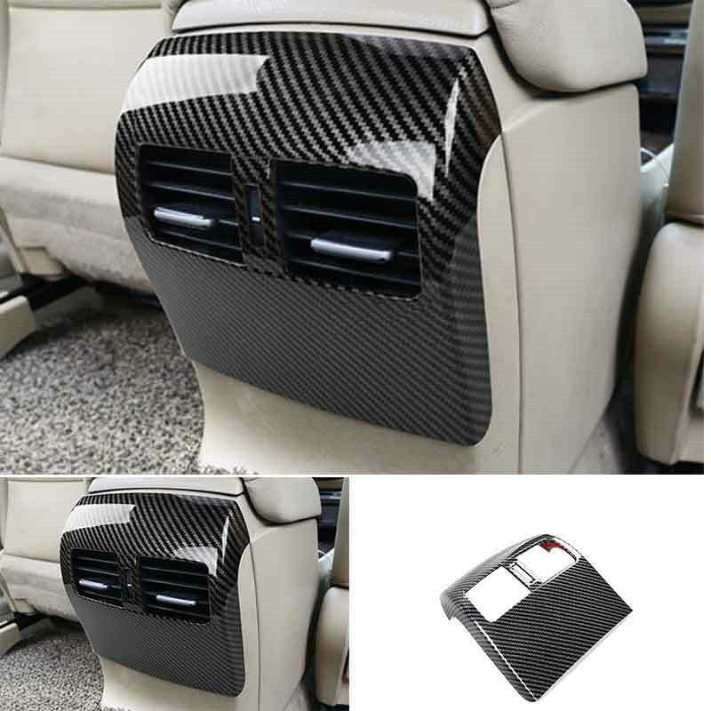 for Honda Accord 2008-2013 Carbon Fiber Look ABS Rear Air Outlet Vent Cover Trim