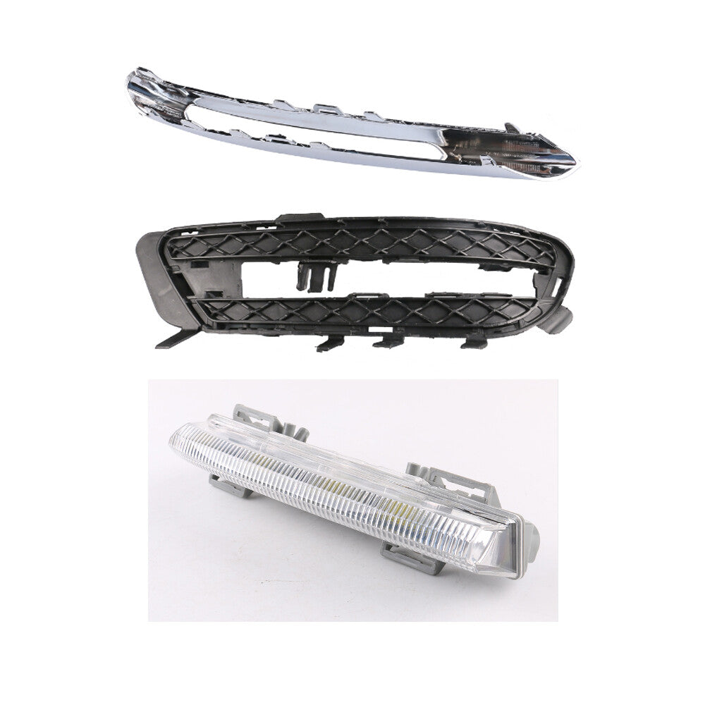 New Fog Lamp + Grille Trim Kit Right/Passenger Fit for Mercedes-Benz W212 E350