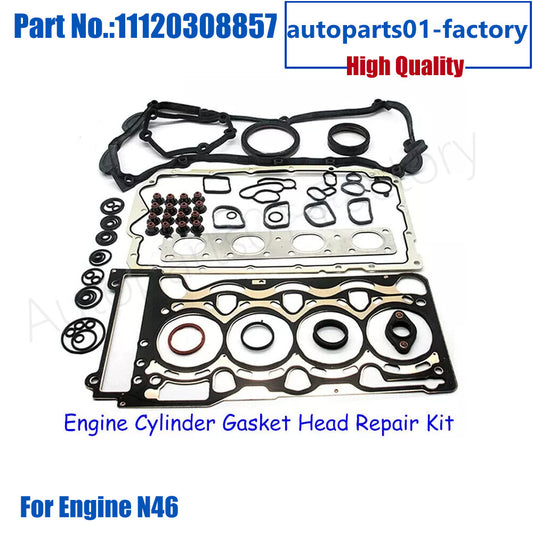 Engine N46 Full Head Gasket Repair Set for BMW 118i 120i 320i E82 E90 E91 2.0L