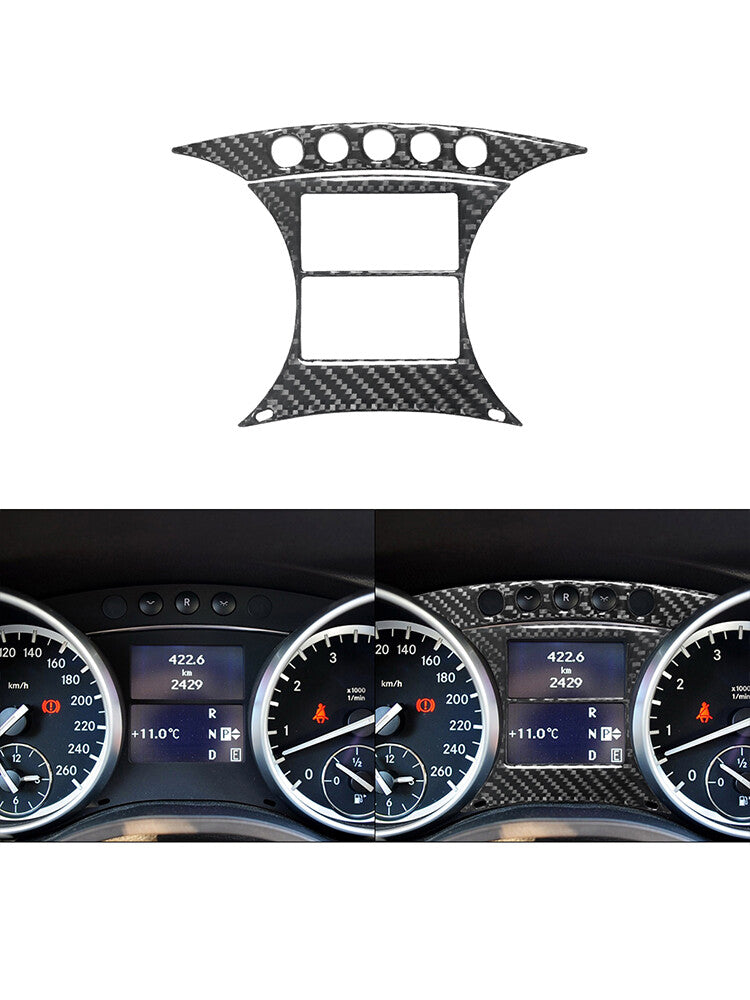 2X Carbon Fiber Speedometer Gauge Trim for Mercedes R-Class 2009-2012