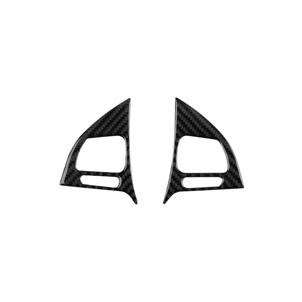 2X Steering Wheel Button Trim Cover Decor Carbon Fiber for VW Touareg 2011-2018