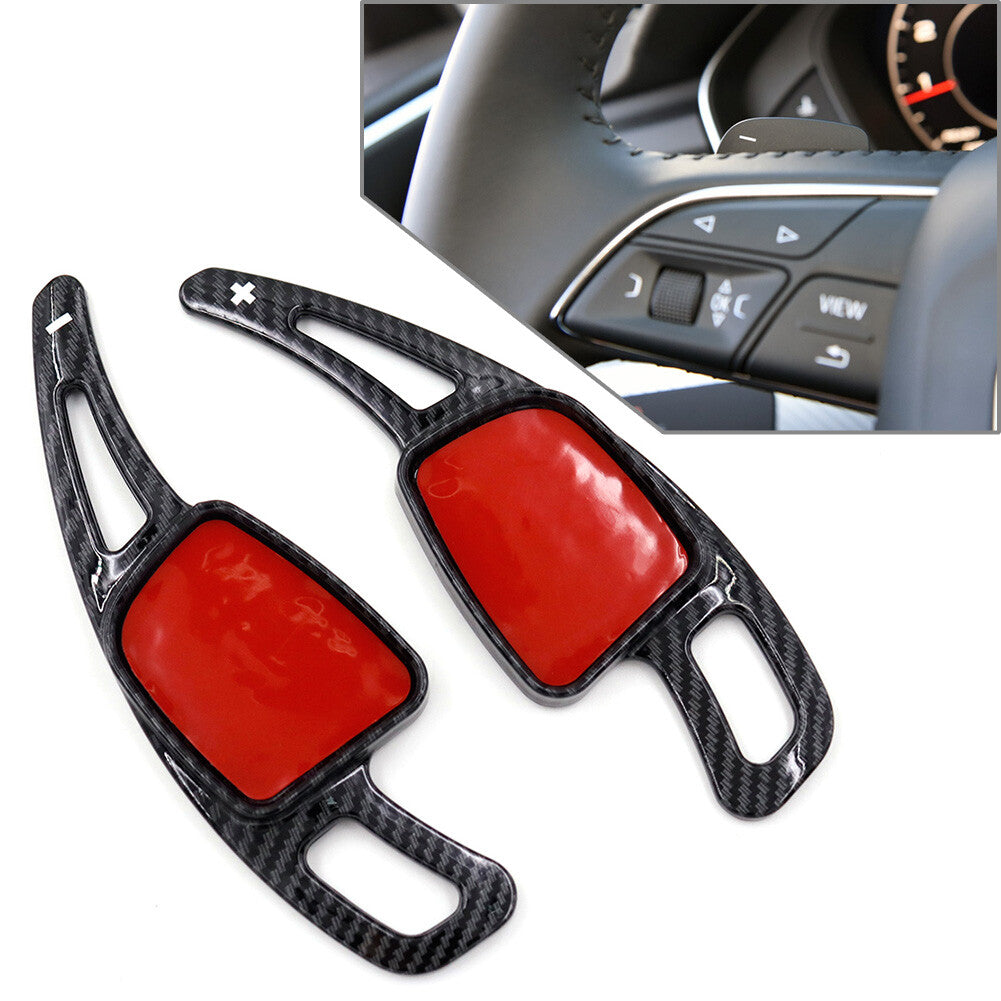 2 x Steering Wheel Shift Paddle Shifter Extension for Audi A3 A4 A5 S3 S4 Black
