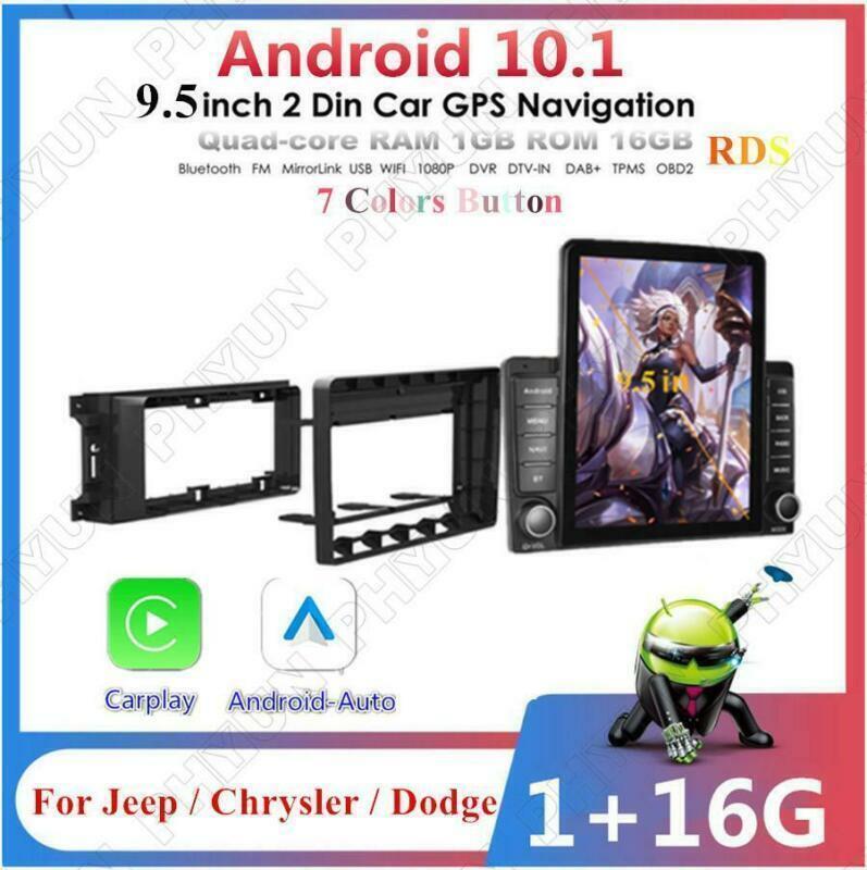 09-11 Android 10.1 Radio Stereo GPS Nav Head Unit w/Carplay for Dodge for Ram Pickup