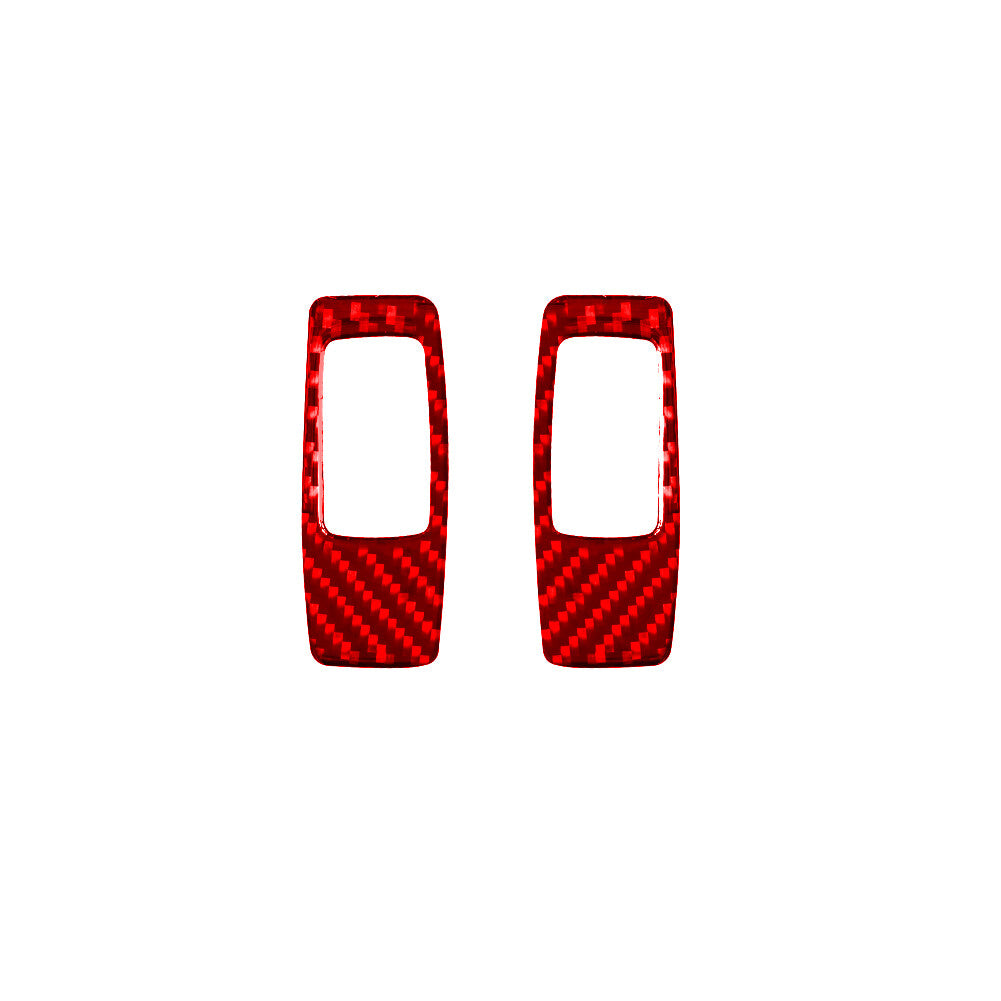 2X Red Carbon Fiber Door Switch Inner Frame Cover Trim for Ford Ranger 2019-2022