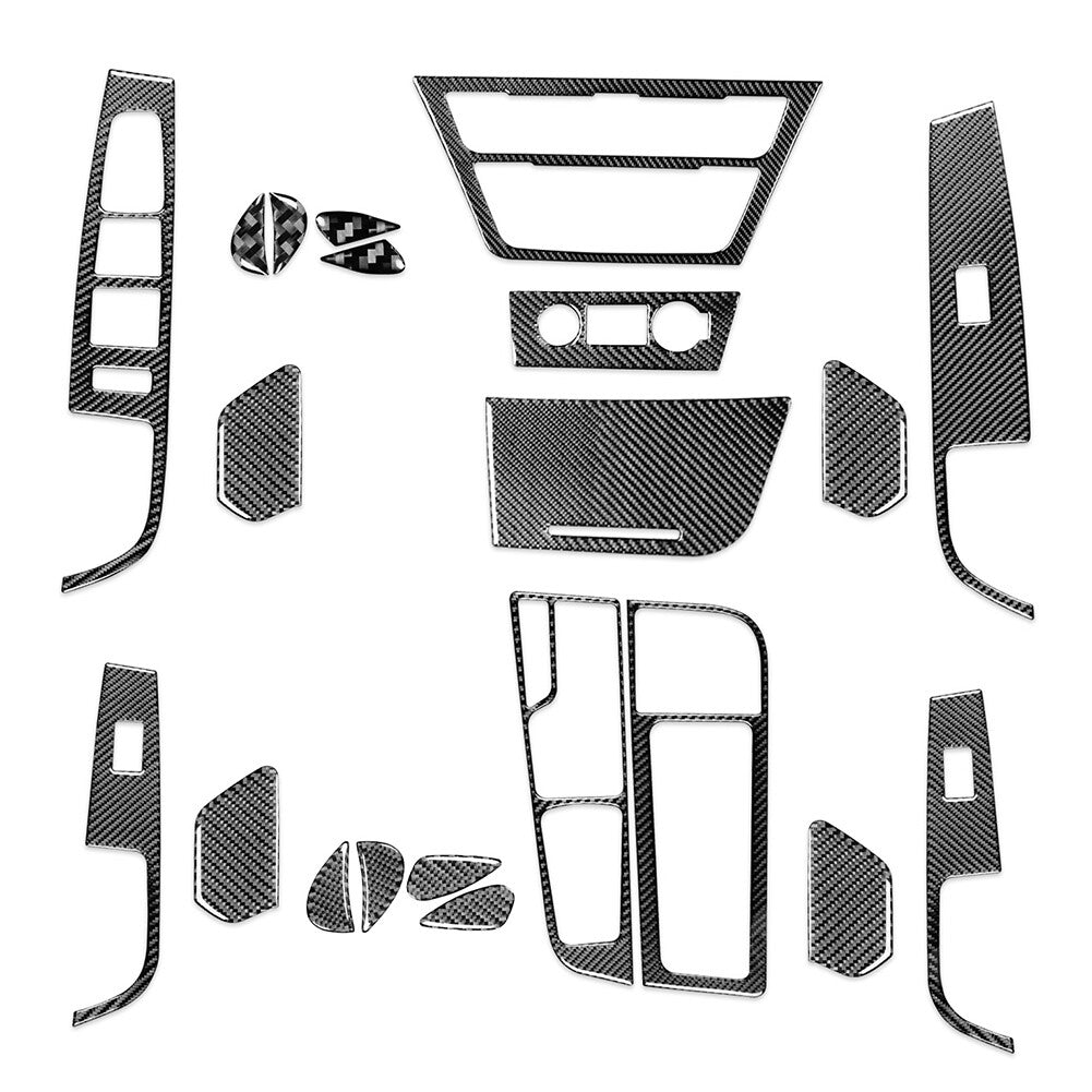 21Pcs Interior Dash Trim Kit Carbon Fiber for Hyundai Sonata 9th 2015-2019 LHD