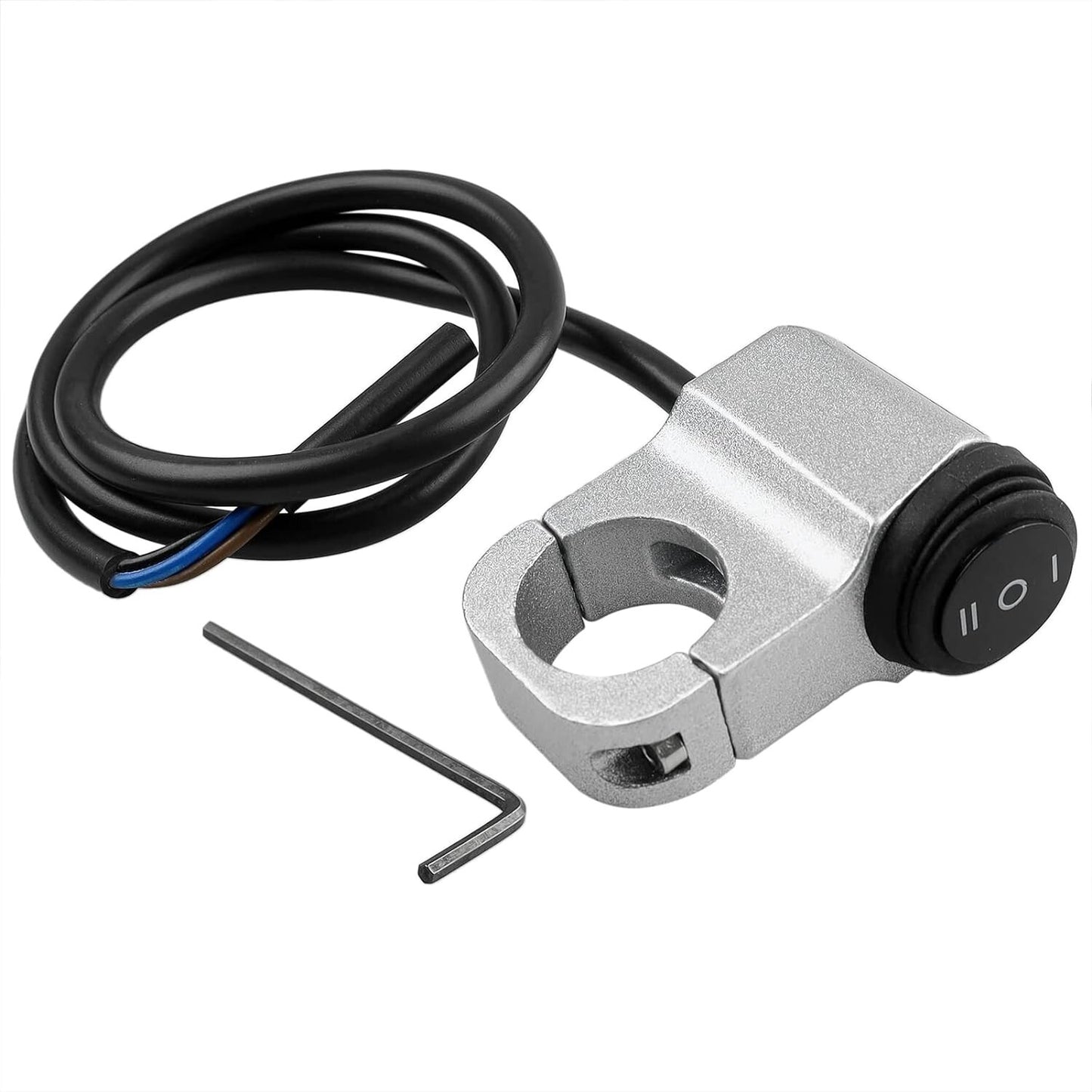 12V ATV Handlebar Headlight Switch,7/8 22-23mm Handlebar On-Off-On Control CNC
