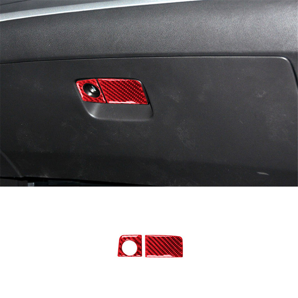 Red Carbon Fiber Glove Box Switch Cover Trim for Honda CRV CR-V 2012-2016