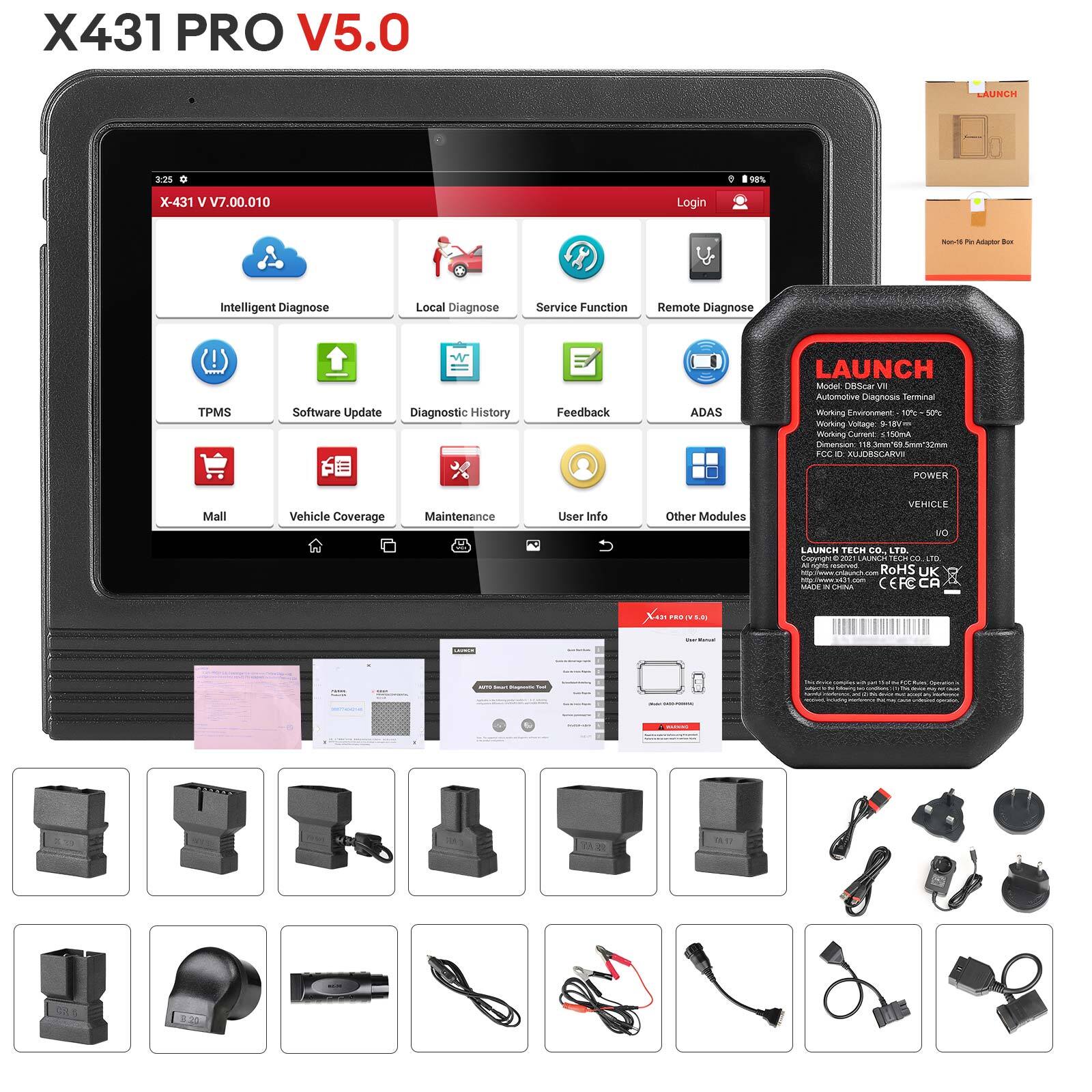 LAUNCH X431 V V5.0 Full System Diagnostic-Tool Bi-Directional Control ECU Coding