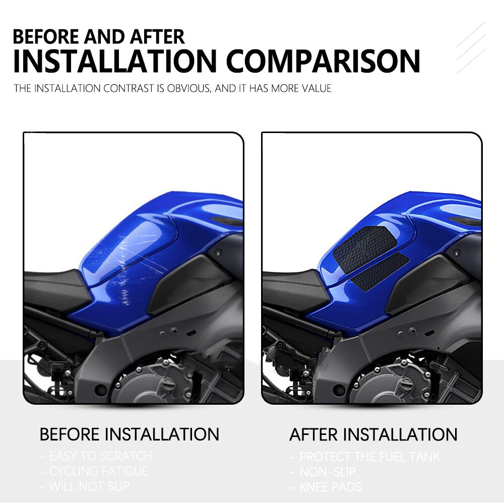 Motorcycle Fuel Tank Pads Anti-Slip Rubber Sticker for Yamaha MT-10 MT10 2022-23