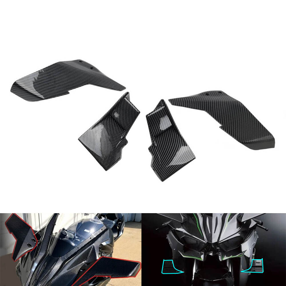 Front Winglets Aerodynamic Fixed Wing Fairing for KAWASAKI H2 R 15-23