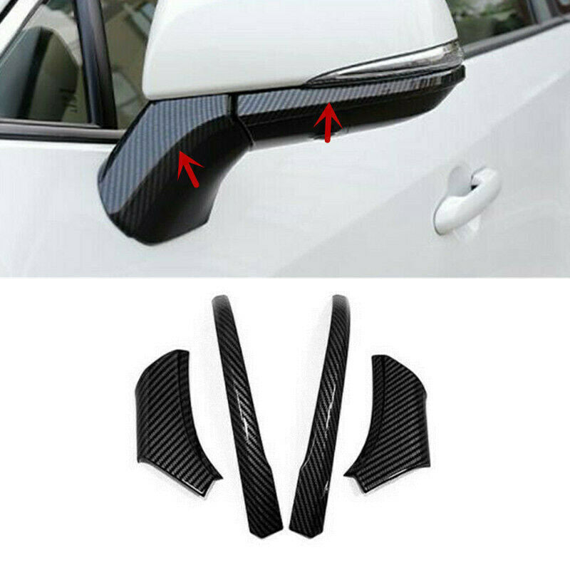 Carbon Fiber Rearview Side Mirror Strips Decor Trim for Toyota for Sienna 2021-2023