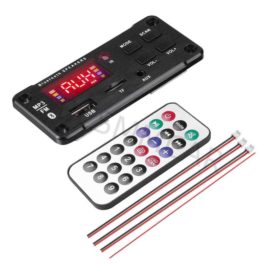 Bluetooth 5.0 Decoder Board For Car MP3 Player USB AUX FM 2x25W Power Amplifier