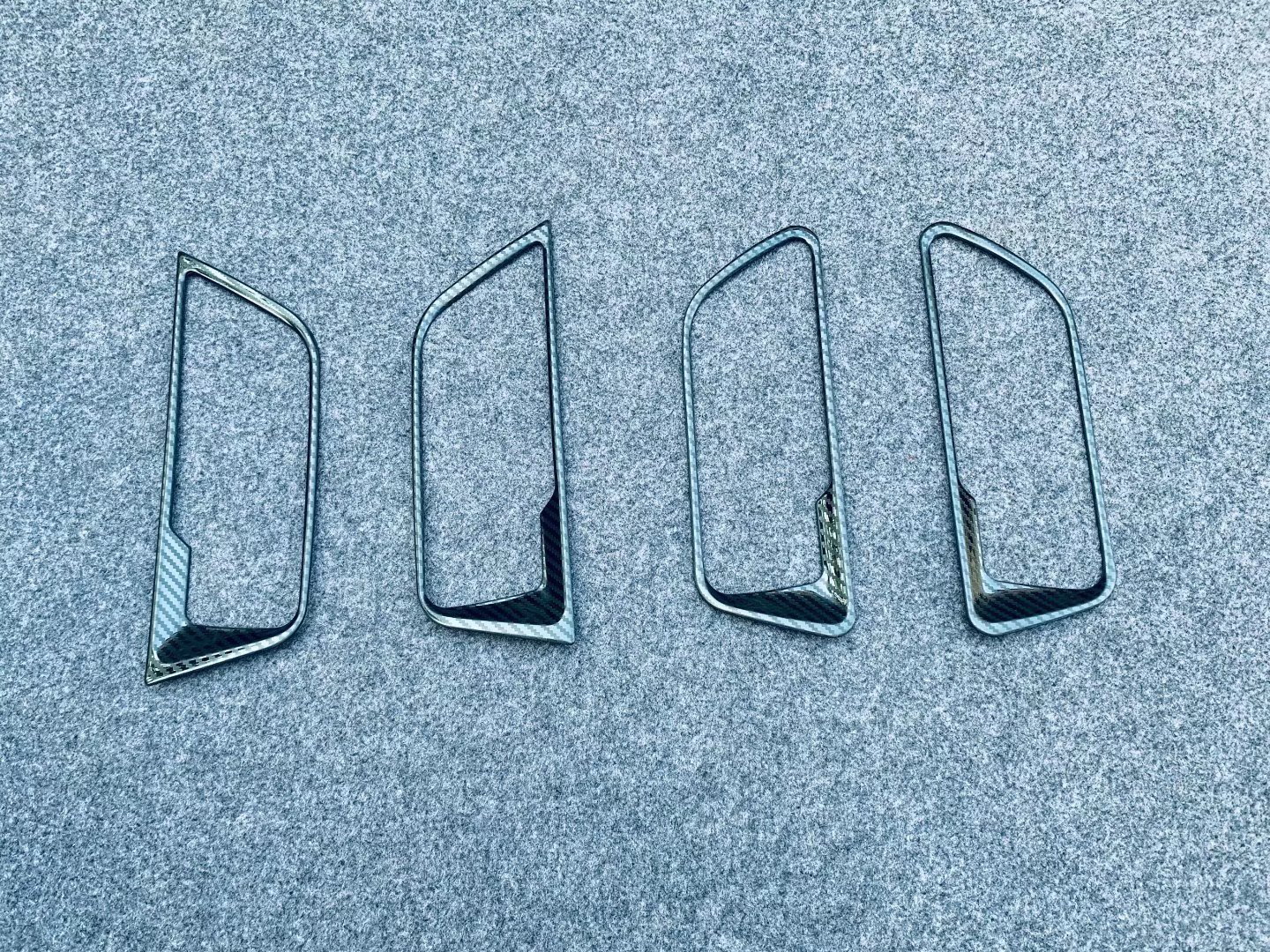 Steel Interior Door Handle Frame Trims Carbon For 2020-2023 for Toyota Harrier Venza