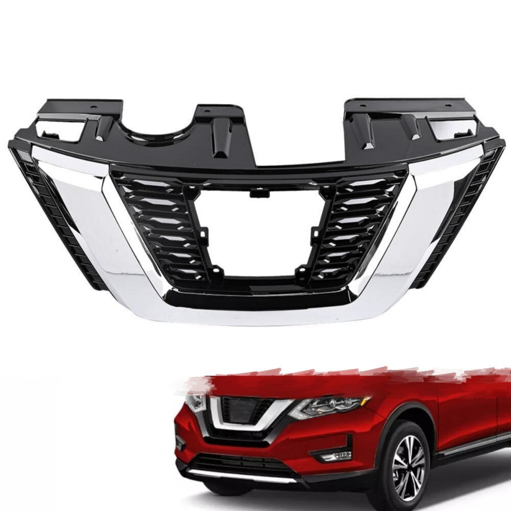 for Nissan Rogue 2017-2020 Front Bumper Upper Grille Chrome