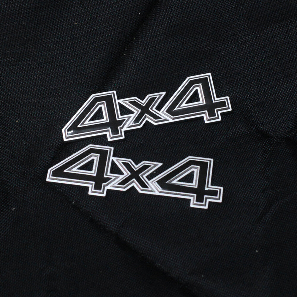 2x Silver Matte Black 4x4 Metal Emblem Decal Sticker Badge Car Motors Diesel SUV