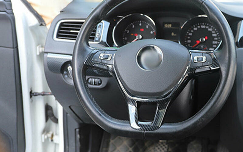 for Volkswagen for Jetta MK6 2015-2018 Carbon Look Steering Wheel Strip Cover Trim