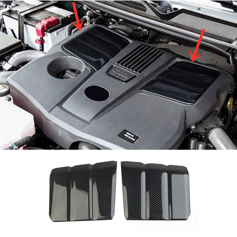 It is suitable for Toyota Tundra 2022-2024 carbon fiber engine hood cover trim F