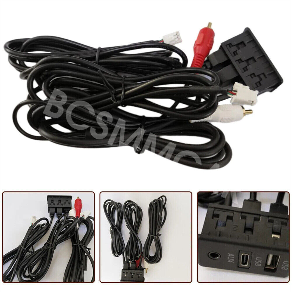 4 Pin 6 Pin to Type C Audio Cable USB Car Navigation AUX Adapter Panel Extension