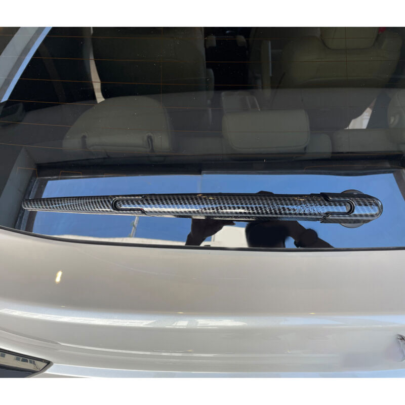 for Toyota for Sienna 2021-2023 Carbon Style Rear Window Rain Wiper Blade Cover Trim